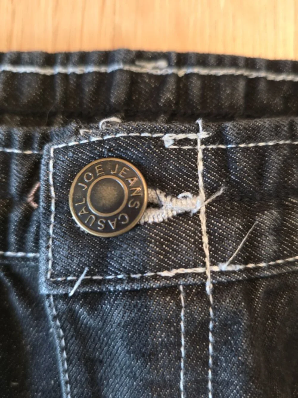 Haband Casual Joe Black Denim Jeans – Men's Size 40 – Contrast White Stitching